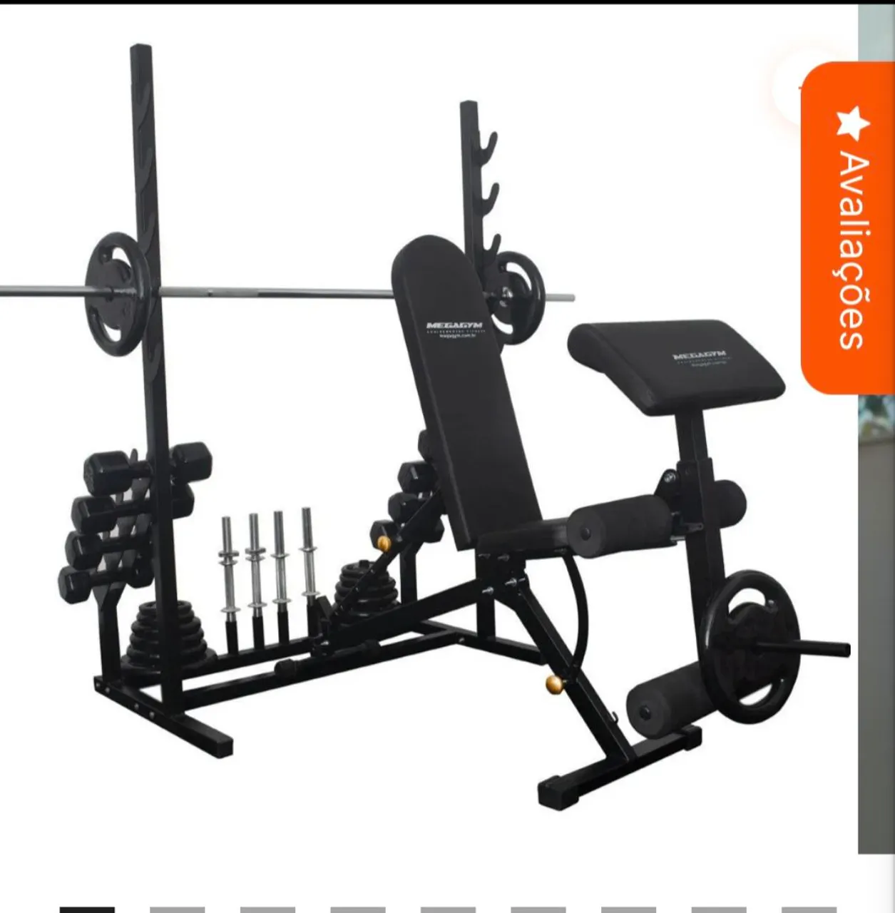 Banco de Musculação Multifuncional Completo
