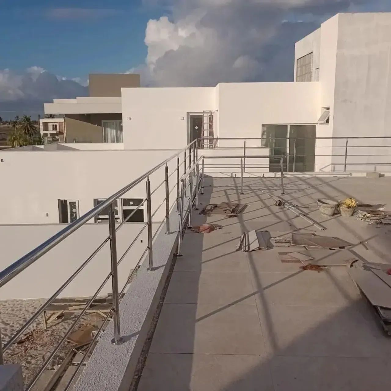 Corrimão de aço inox para sacada