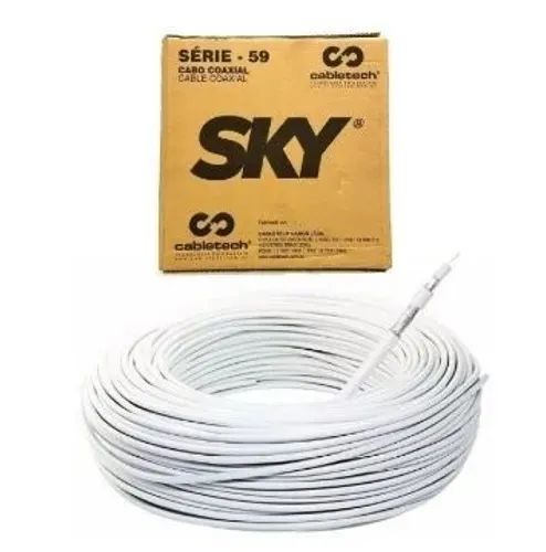100 Metros Cabo Coaxial Serie RG6 Original 67%