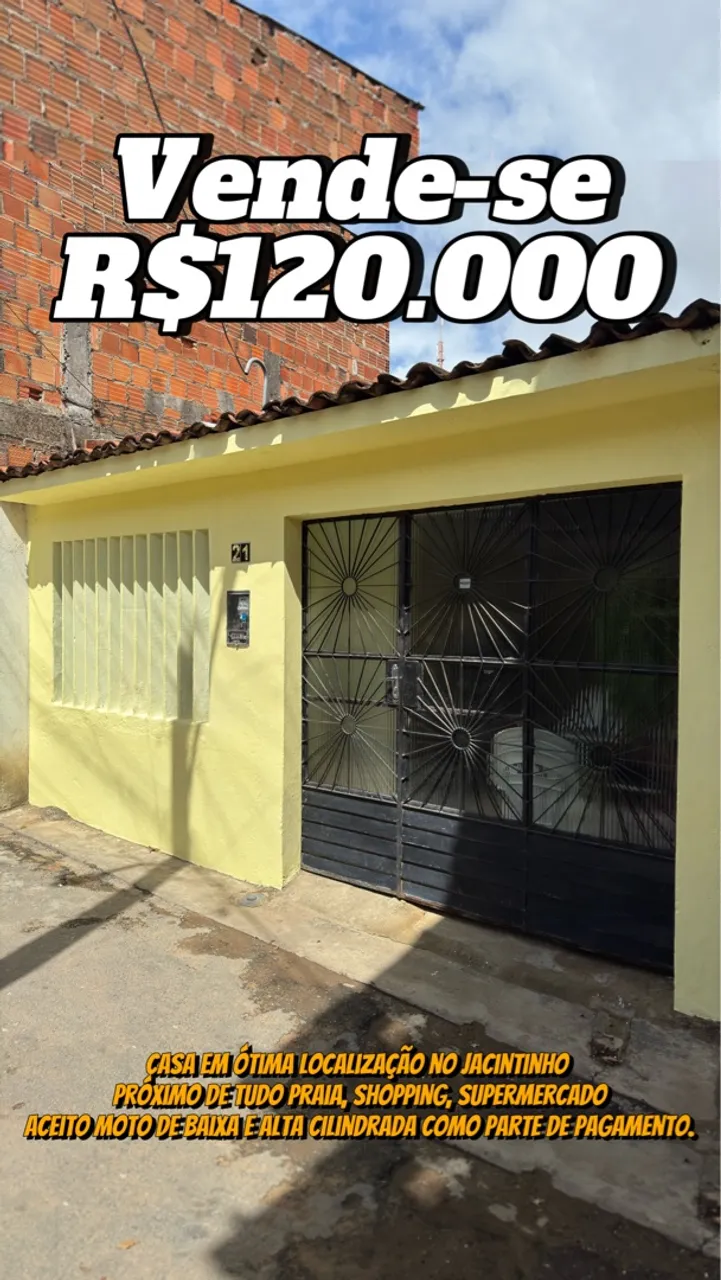 Vende-se casa próxima do Peixoto no Jacintinho