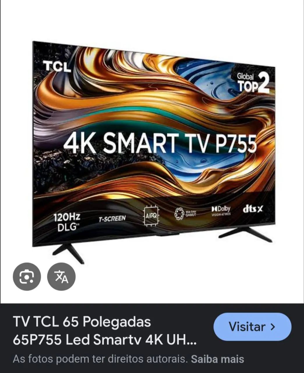 TV TCL 65 polegadas 4K HDR com Google TV - Foto 2