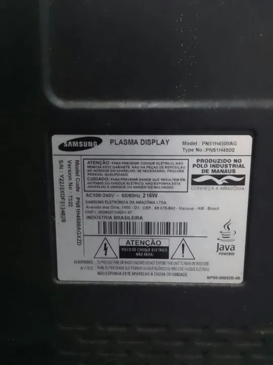 TV Plasma Samsung 51 polegadas