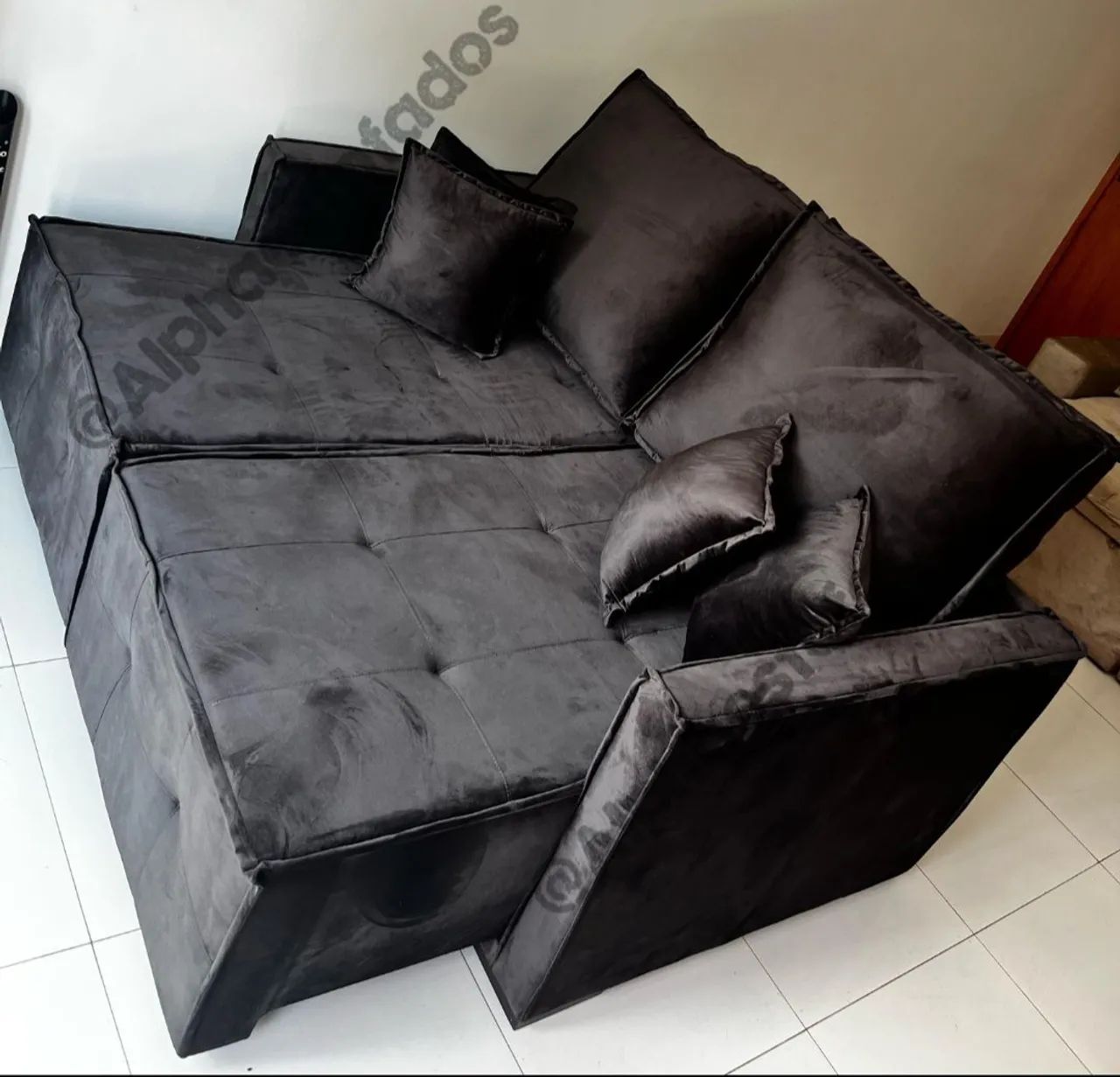 Sofá sem caixa 1,80 mt - Cor café 64169929858691121