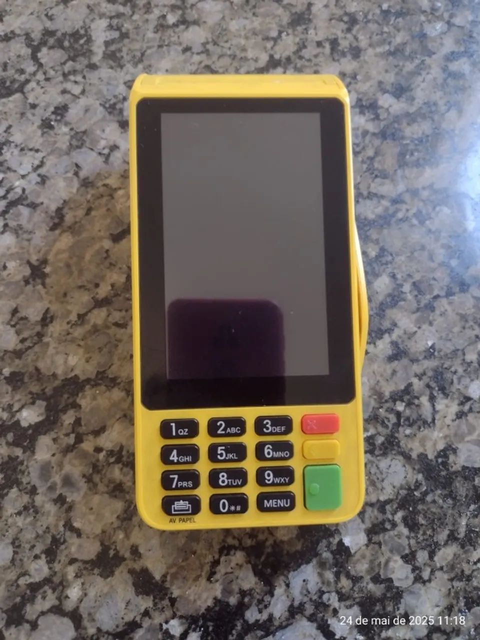 Maquina de cartão imprime comprovante