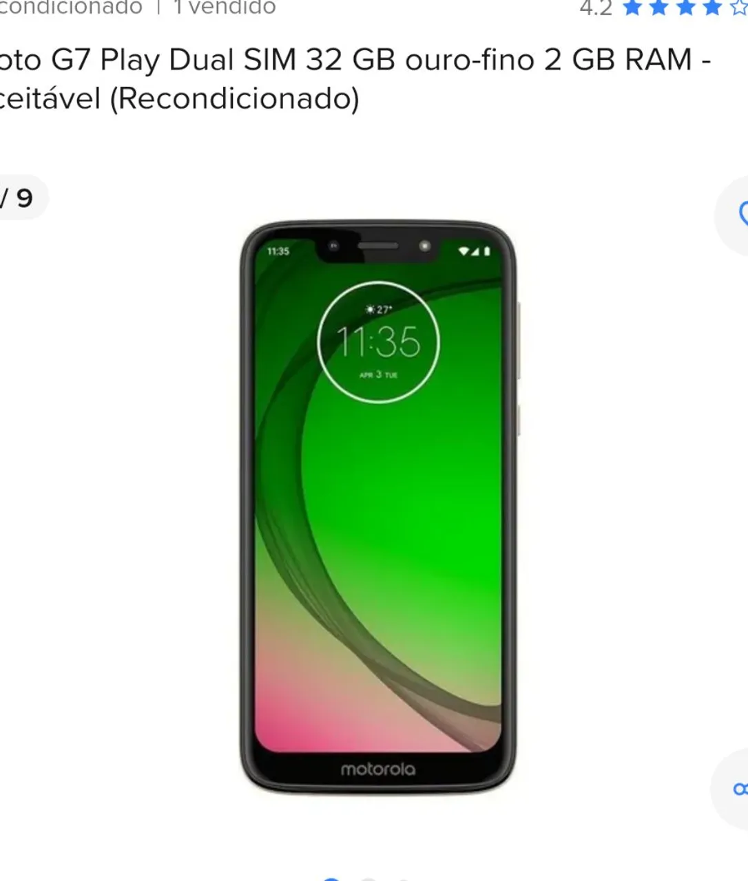 G7 em estado de novo,ver especificações