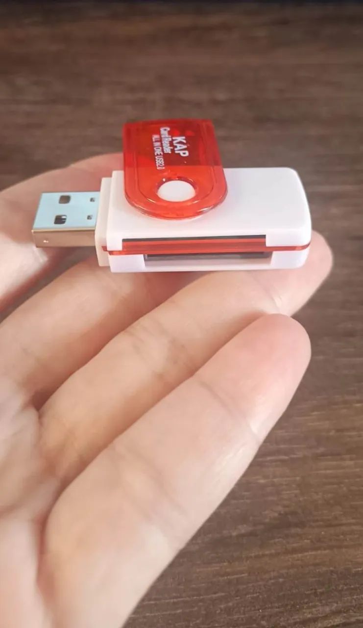 Leitor De Cartão De Memória 32in1 Kapbom Vermelho - Foto 3