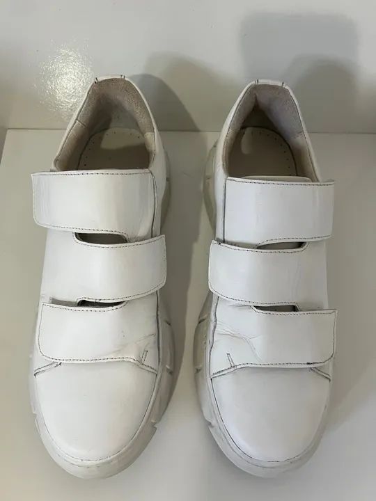 Sapatênis Branco com velcro N38 - Foto 5