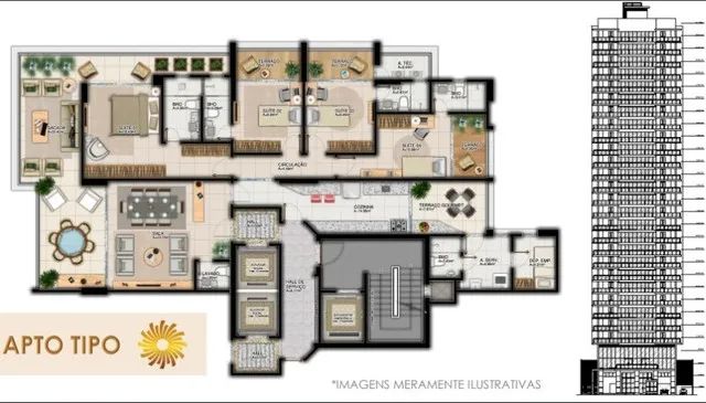 Edifício Real Paradise, 4 suítes, 3 vagas, Umarizal, Belém PA - Foto 2