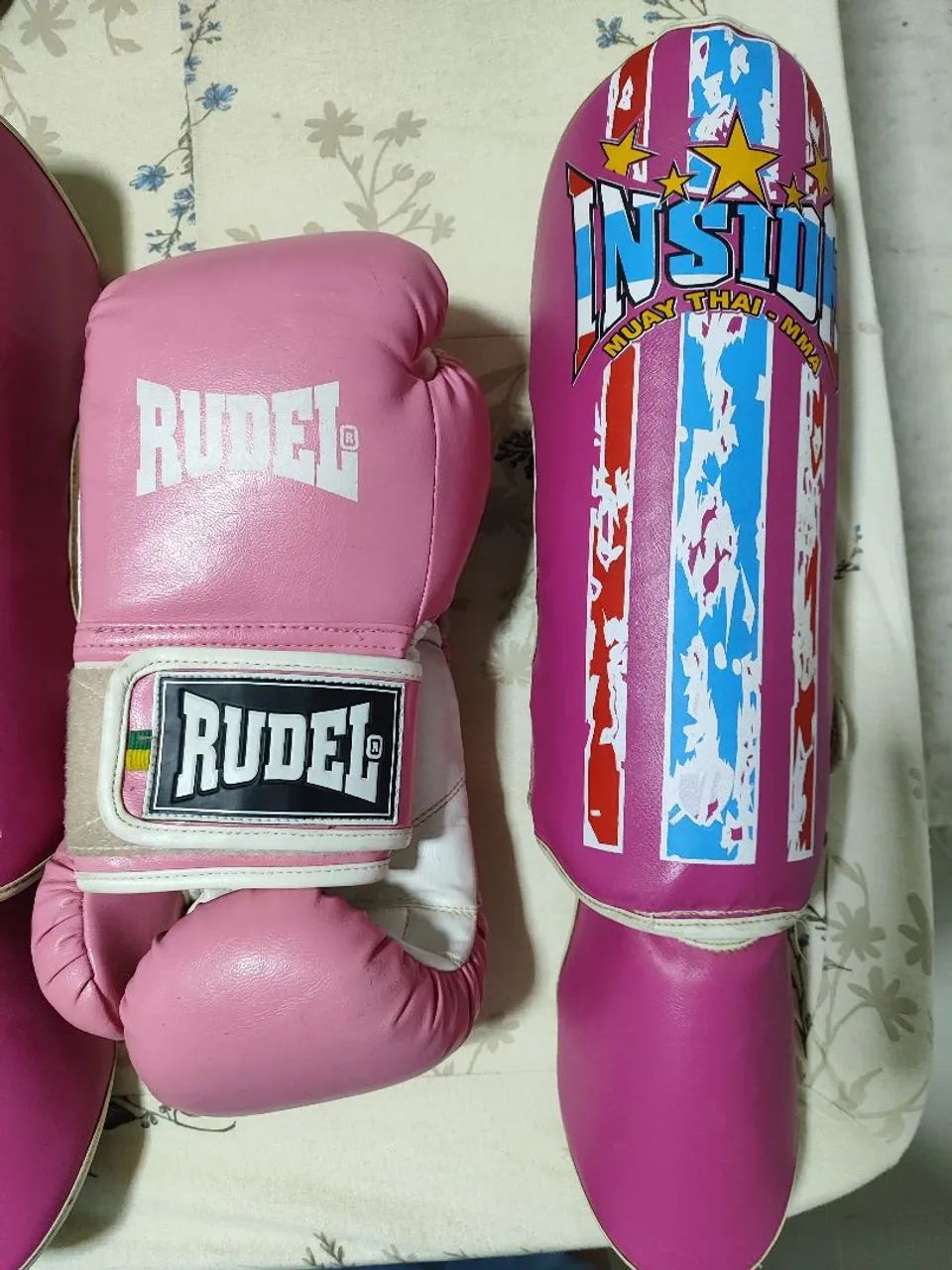Luva de Boxe e Caneleira Rudel