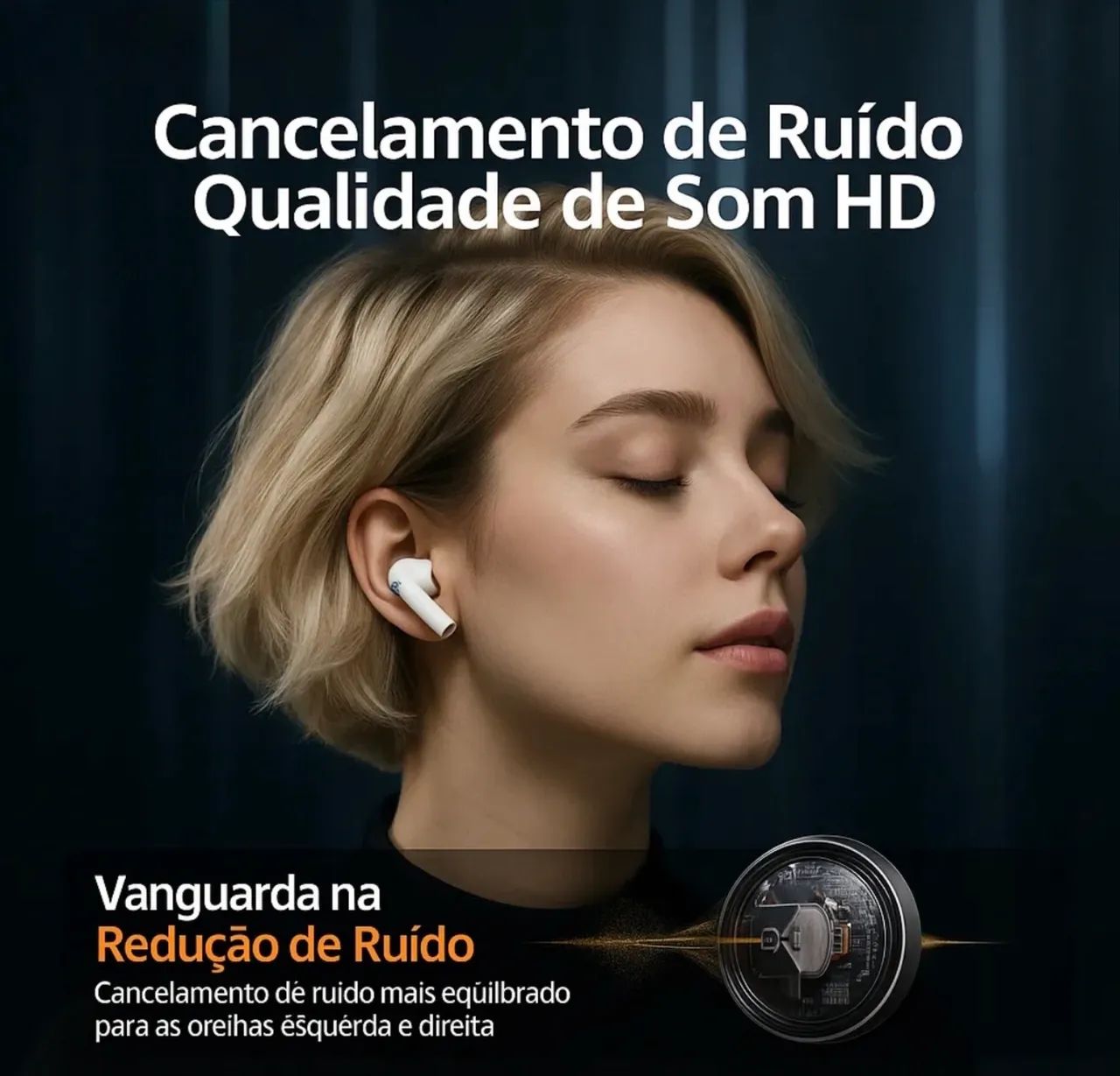 Fone Bluetooth Sem Fio Tws Anc Cancelamento Ruido Tipo C Usb Branco - Foto 3