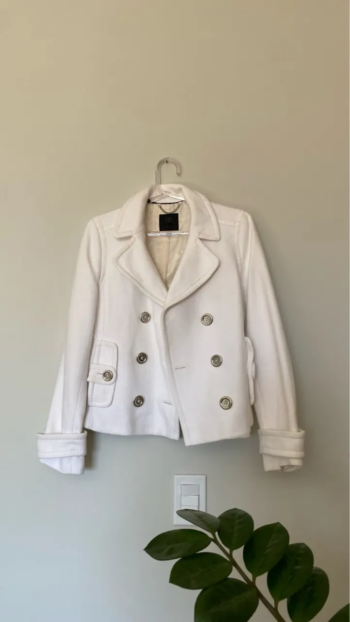 Casaco Branco Banana Republic - Perfeito para o frio