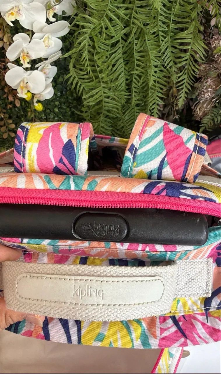 kit escolar kipling mochila rodinha + estojo 50 lápis + lancheira térmica conjunto - Foto 3