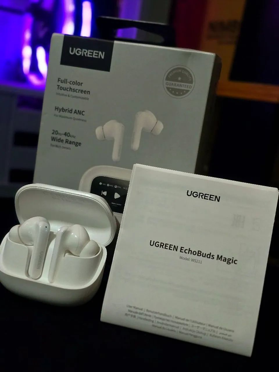 Fone Ugreen EchoBuds Magic Bluetooth 5.4 - ANC 52dB e Tela Touch Colorida - Foto 3