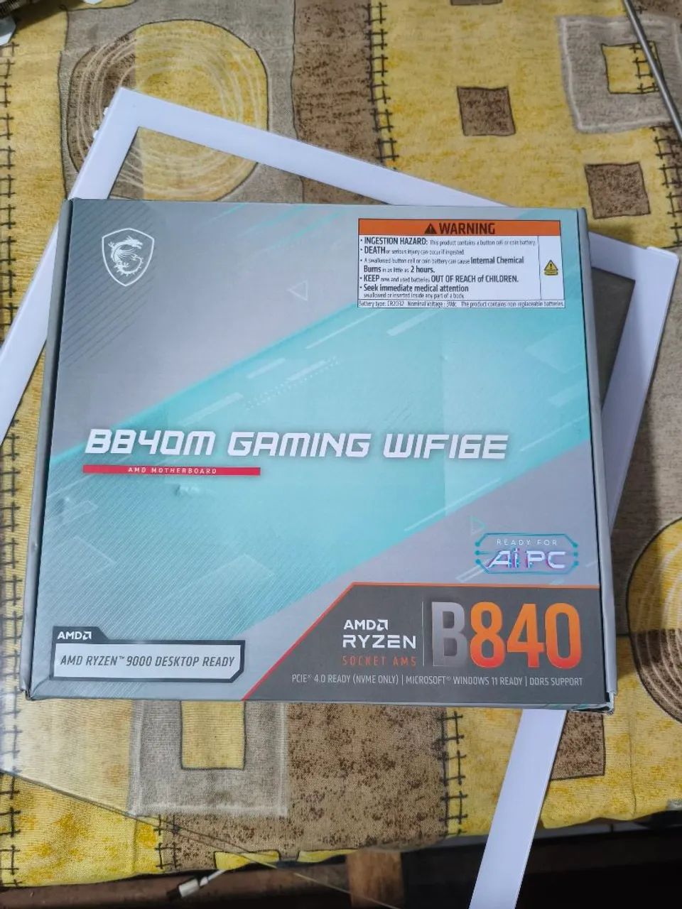 Placa mãe nova   b840m gaming wi-fi 