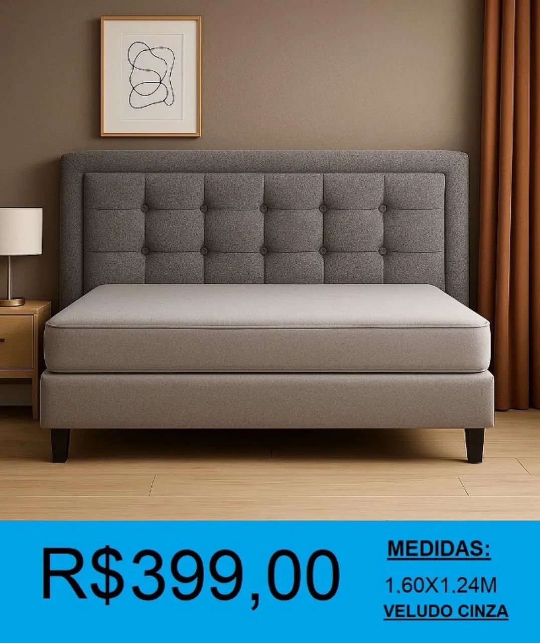 Cabeceira queen estofada linda - temos a pronta entrega  - Foto 4