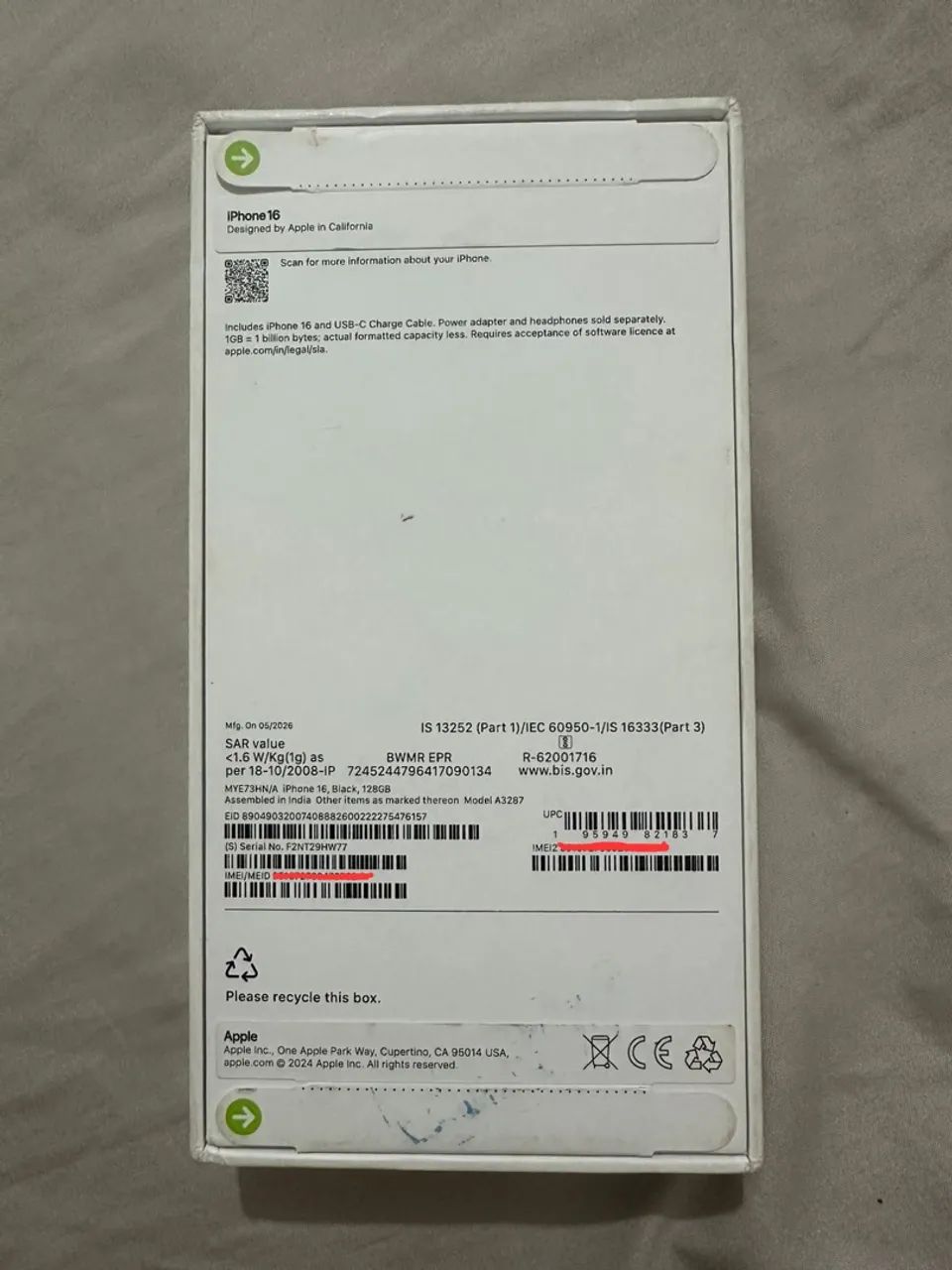 Vendo iPhone 16 novo lacrado 