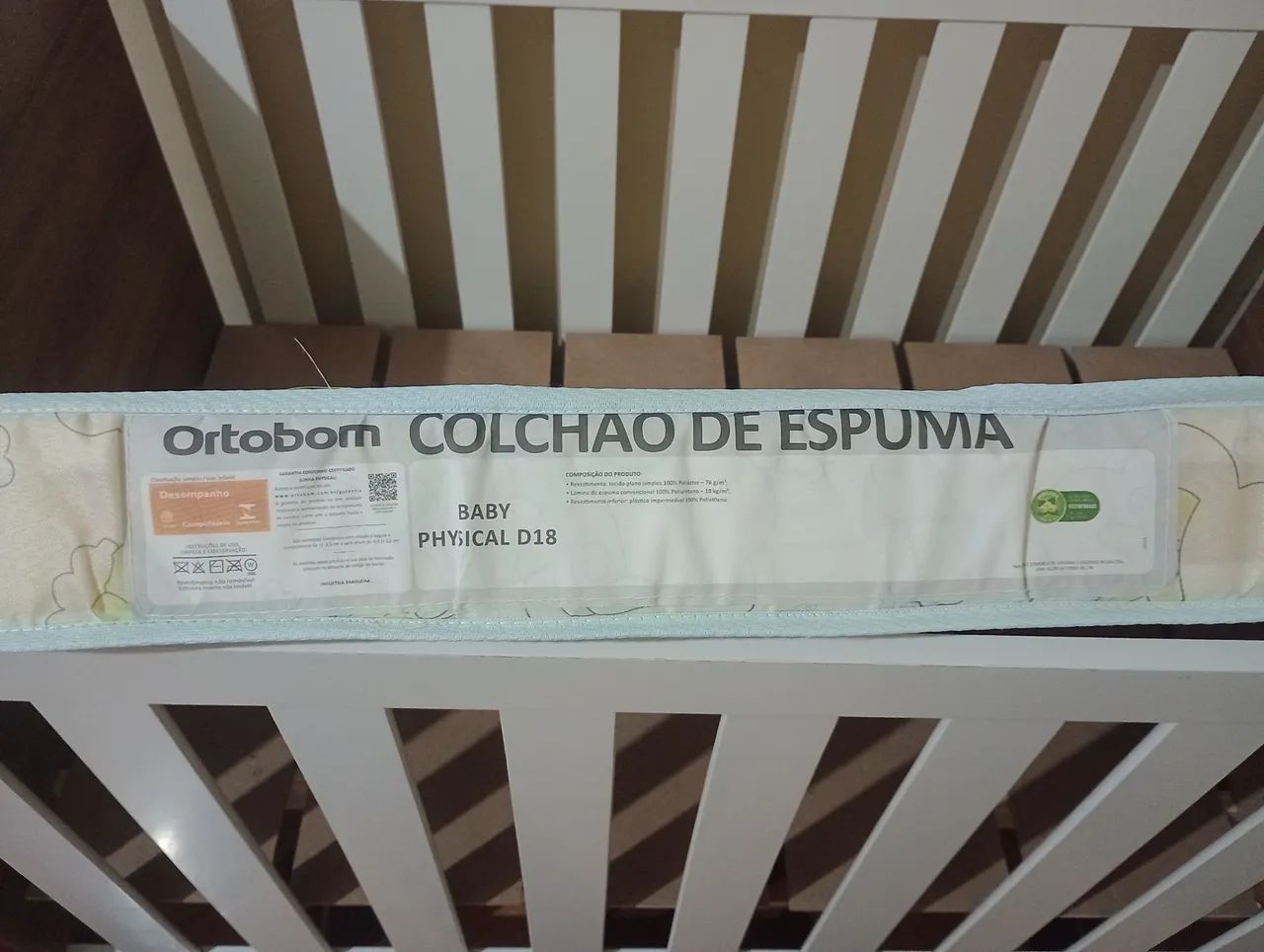 Vendo colchão para berço, marca Ortobom impermeável 