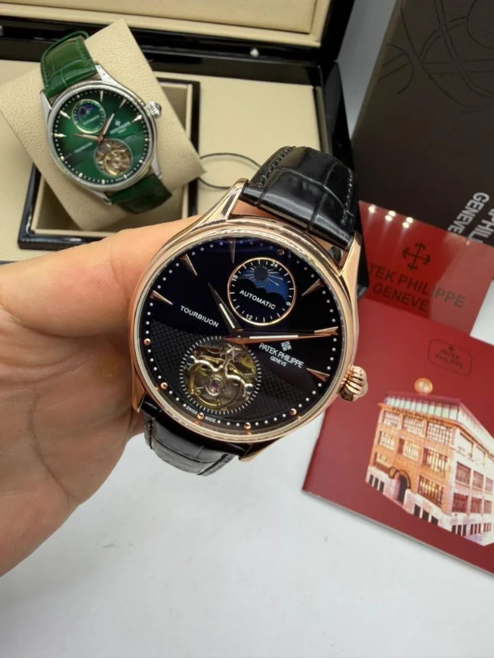 Relógio Estilo Patek Philippe Tourbillon Automático  - Foto 4