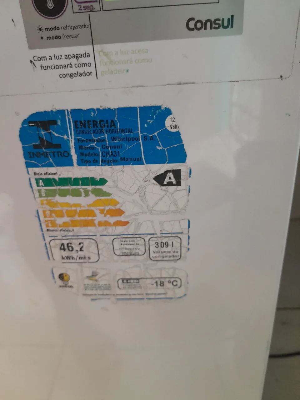 Uma freezer 309 litrosse - Foto 2