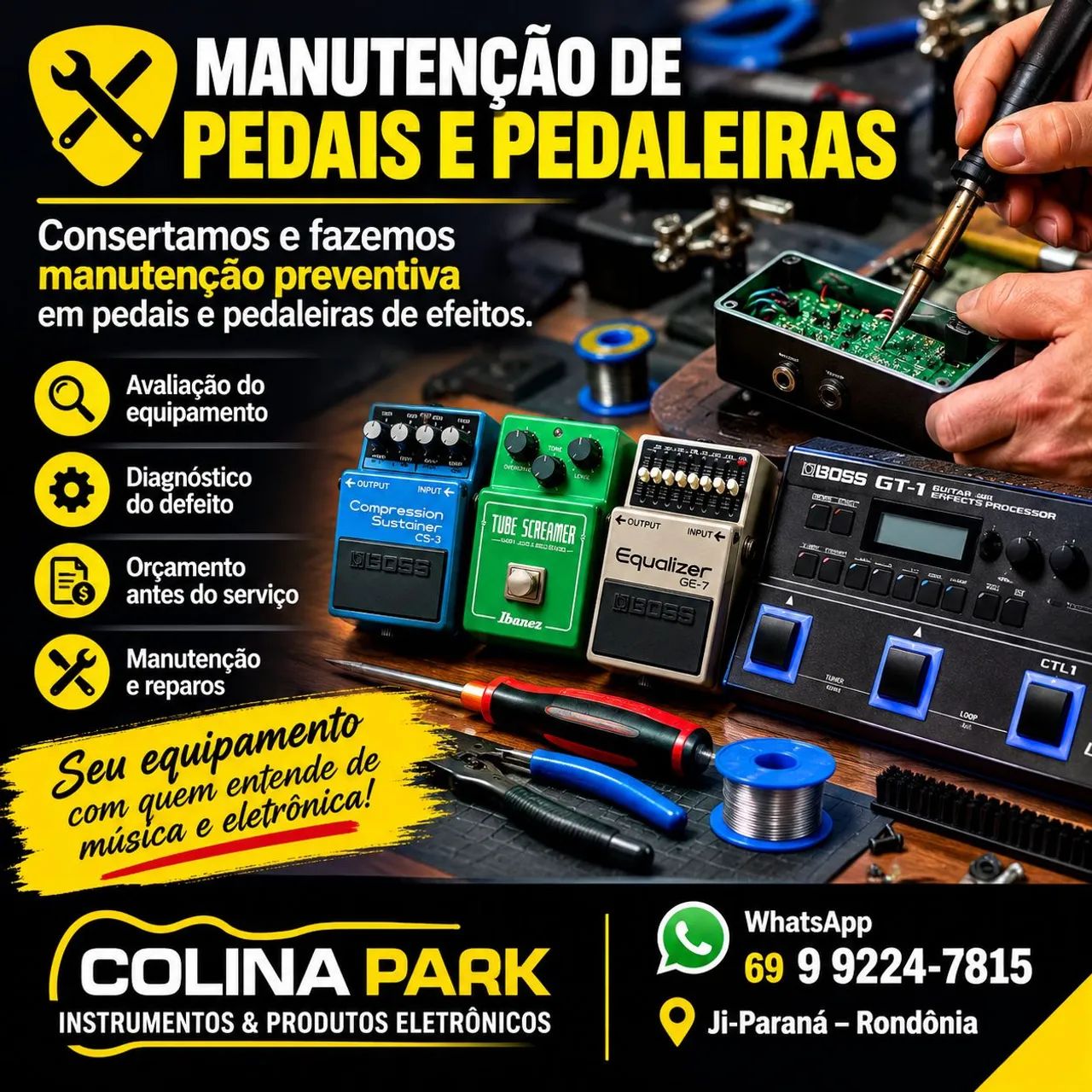 Consertamos Pedais e Pedaleiras.
