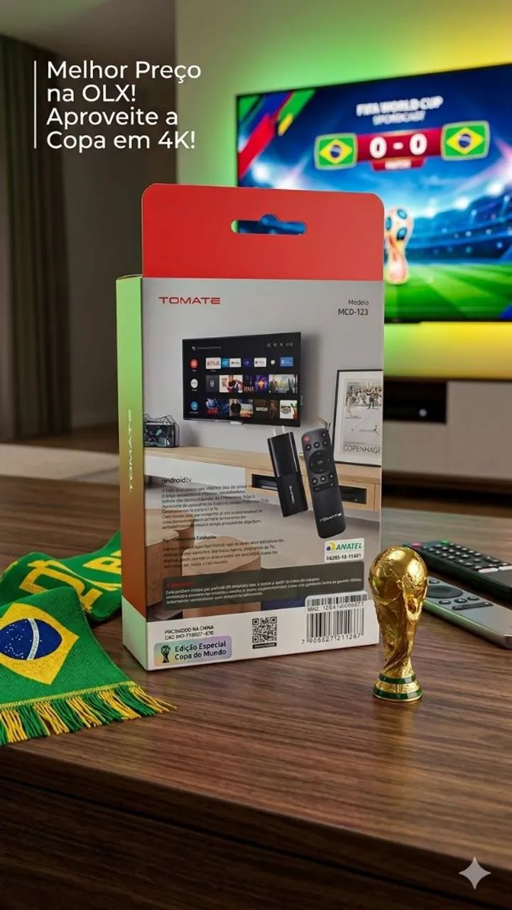 TV Stick Android 4K Tomate MCD-123 | Novo e com Entrega no DF - Foto 2