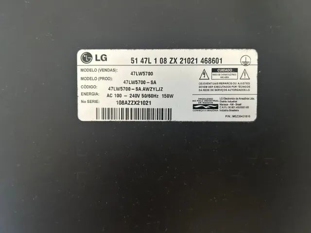 TV LG 47 polegadas para retirada de peças - Foto 2