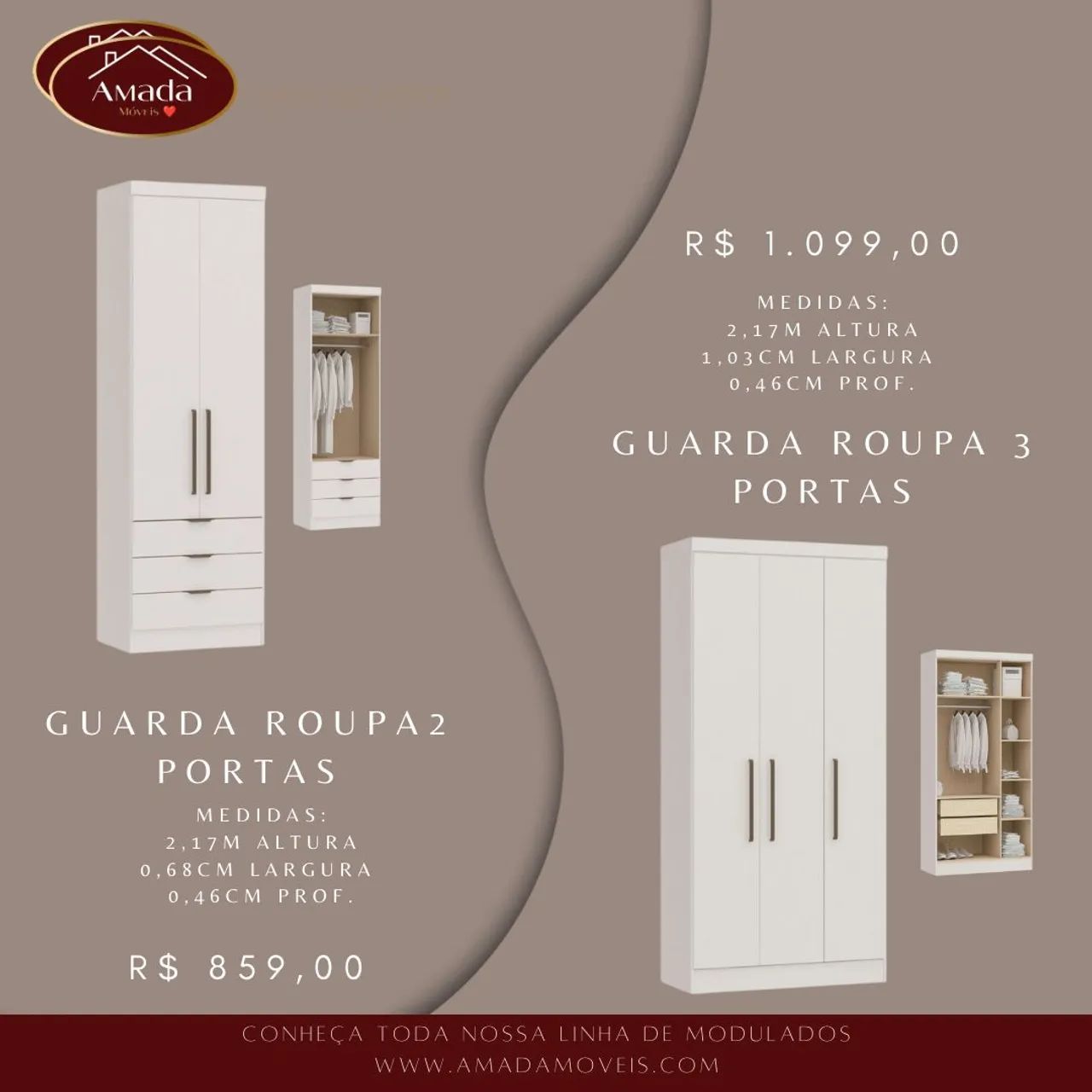 Guarda roupa casal modulado Infinity , à pronta entrega  - Foto 4