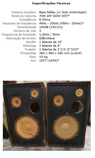 Caixas de som Polyvox Vox 70 funcionando perfeitamente