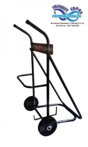 Carrinho para motor popa super resistênte suporta até motor de 40 Hp + brinde