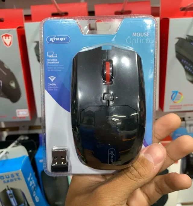 Mouse Sem Fio Wireless Optico 2.4ghz - Entrega Grátis