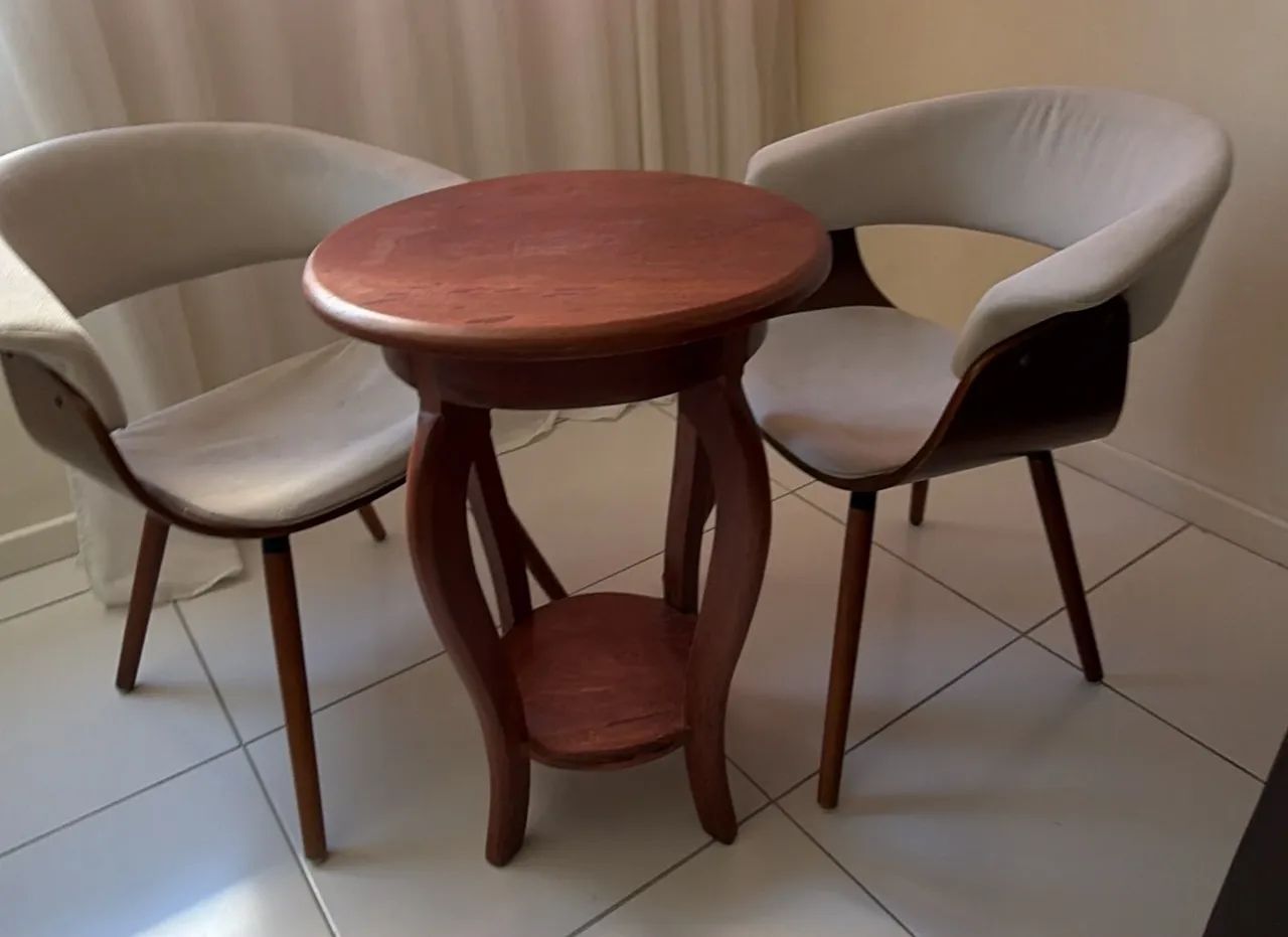 MESA E CADEIRAS MADEIRA MACIÇA  - Foto 5