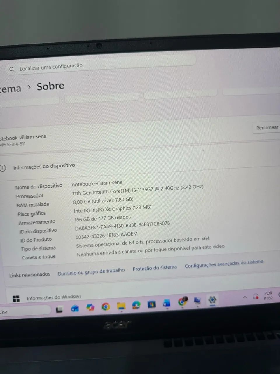 Notebook Acer Swift 3  - Foto 3