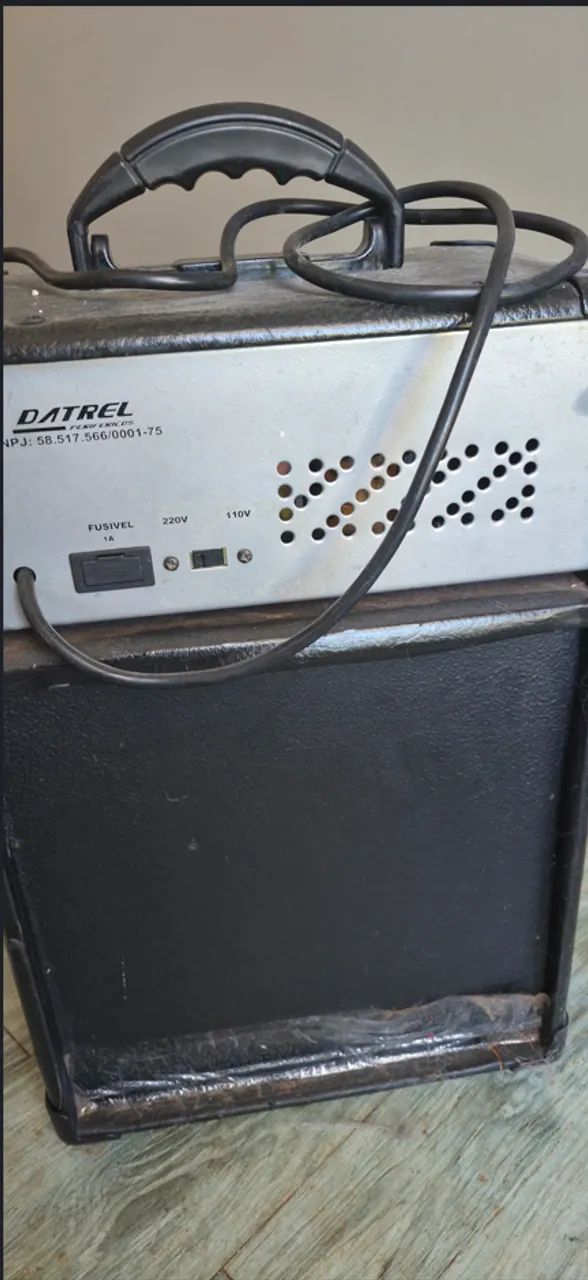 Caixa amplificada Datrel DMU-8.50 portátil com bluetooth preto - Foto 2