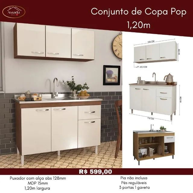 Conjunto de Copa Pop, a pronta entrega 