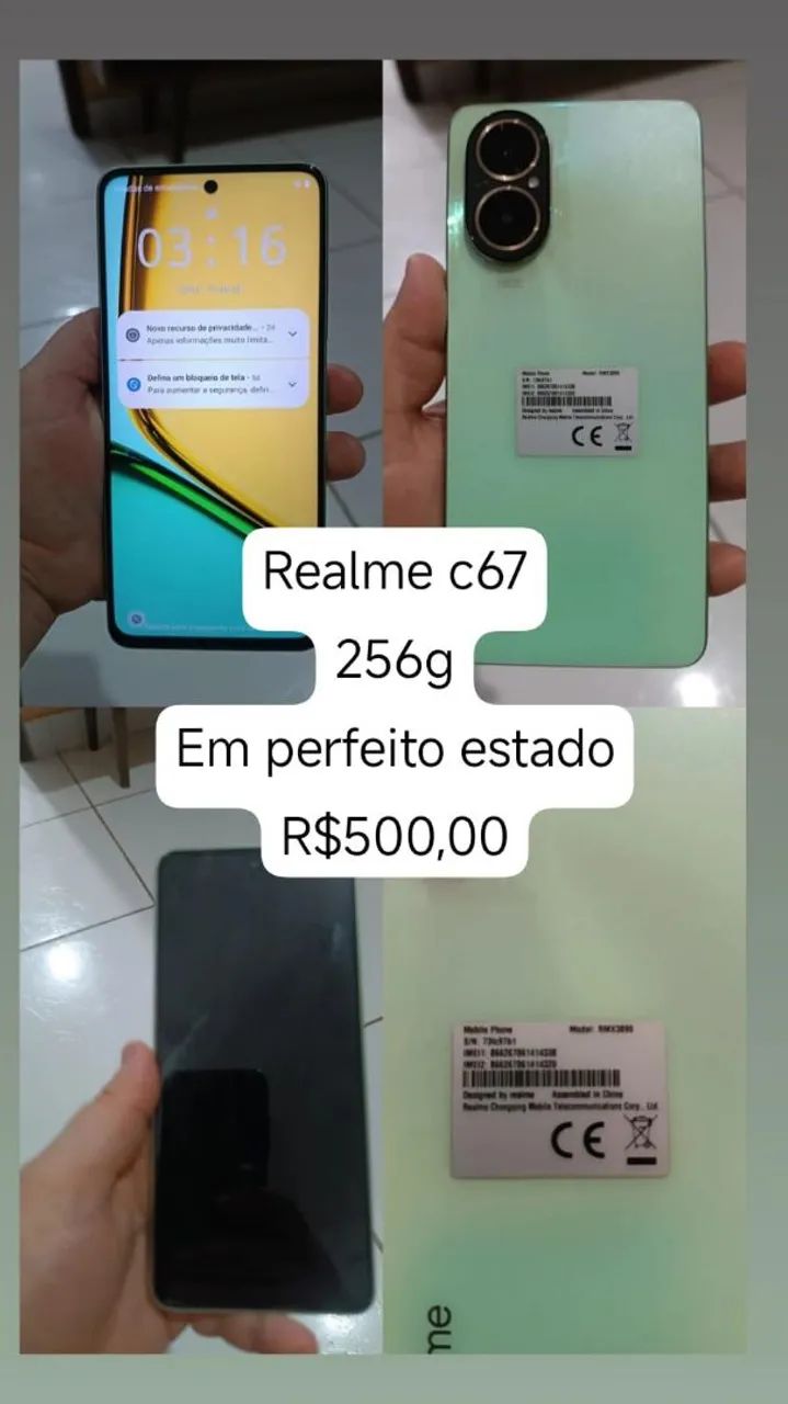 Smartphone Realme c67 em perfeito estado 