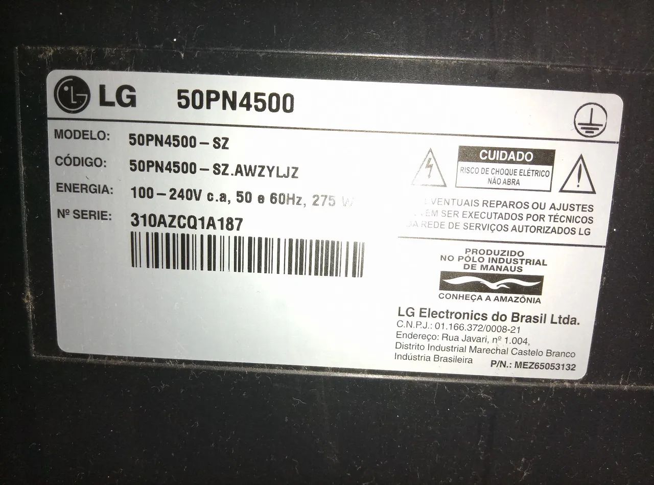 LG 50PN4500 " tela verde "  - Foto 3