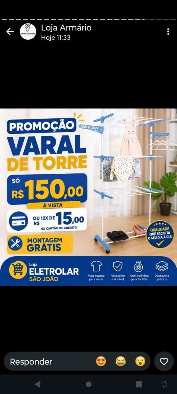 Varal torre 