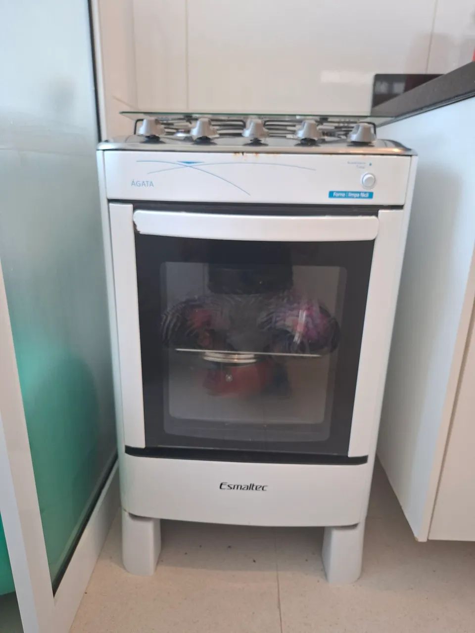 Fogão Esmaltec Ágata 4062 Com Porta Com Visor - Branco (Usado) - Foto 5