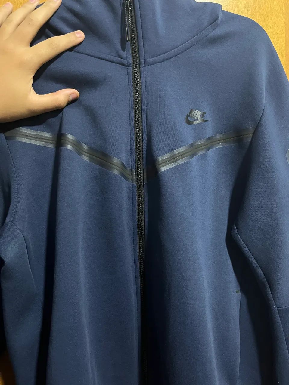 Casaco Nike tech azul usado três vezes  - Foto 3