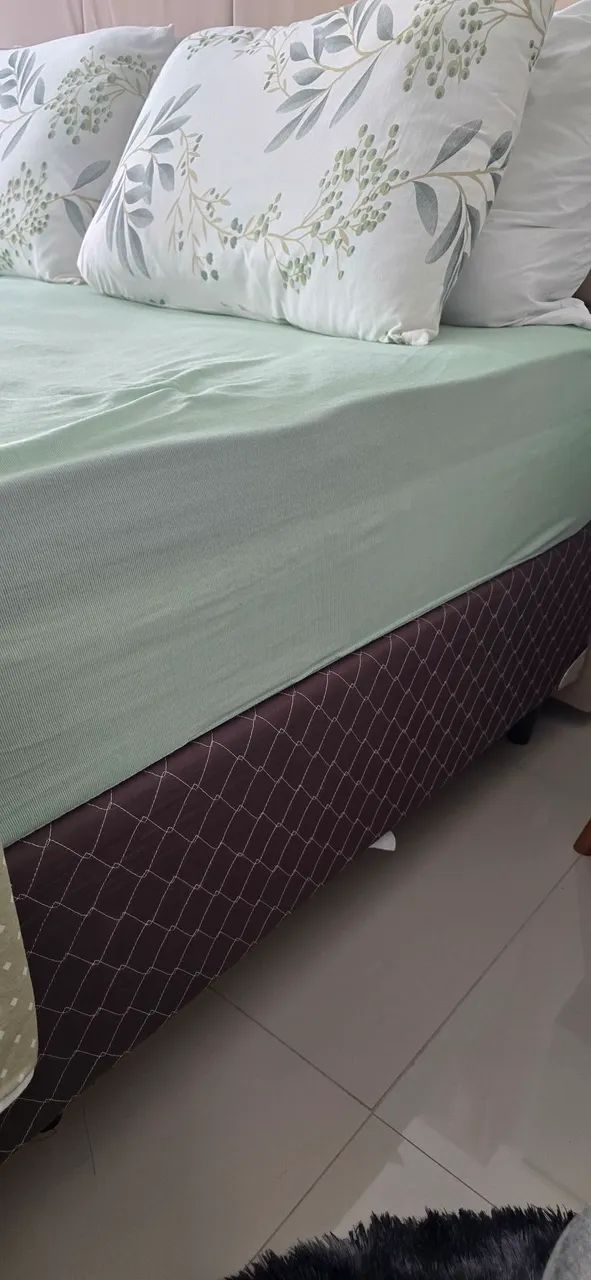 Cama Box Queen com cabeceira 158x198x54cm - Foto 2