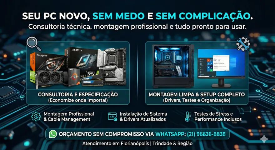 Montagem de PC, computadores desktop.