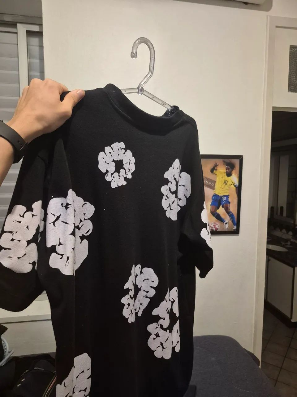 Camisa Denim tears oversized - tamanho G - Foto 2