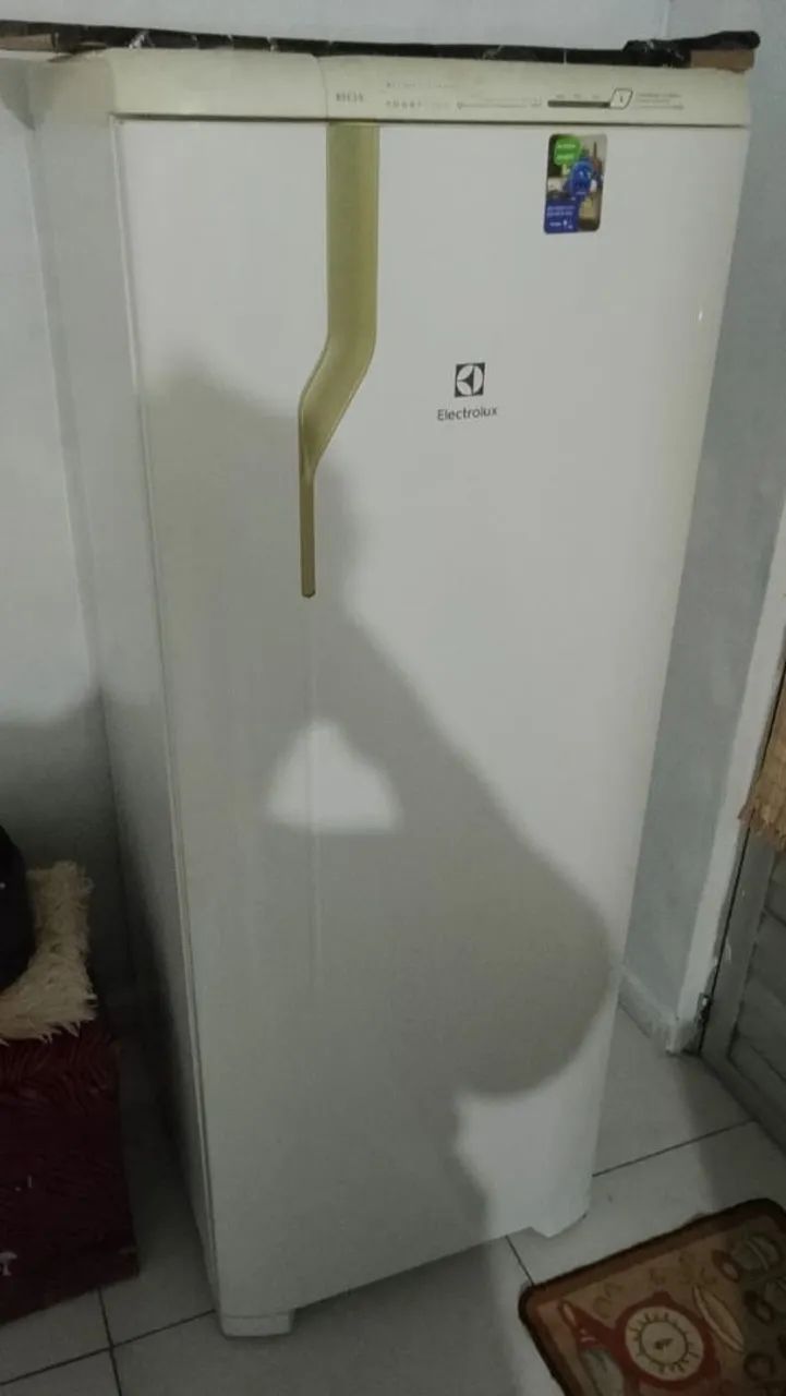 Geladeira usada, mais funciona tudo perfeitamente 