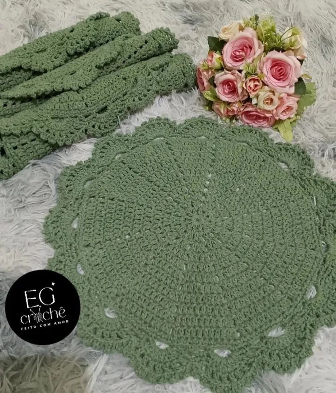 Kit jogo de sousplat em crochê 