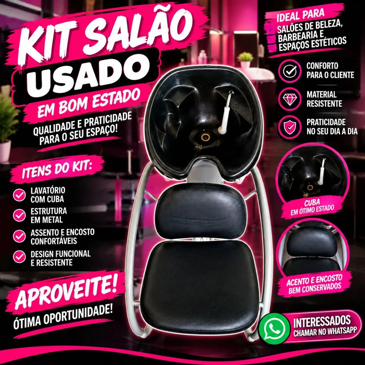 Lavatório de cabeleleiro 