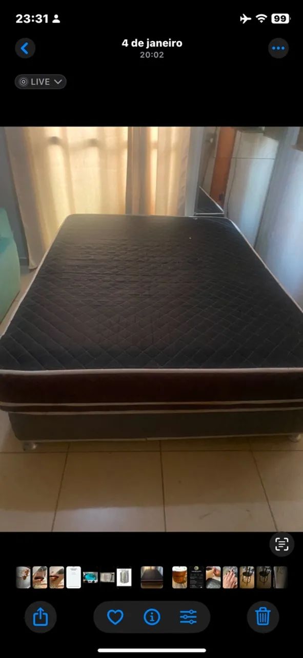 Cama box e colchão 