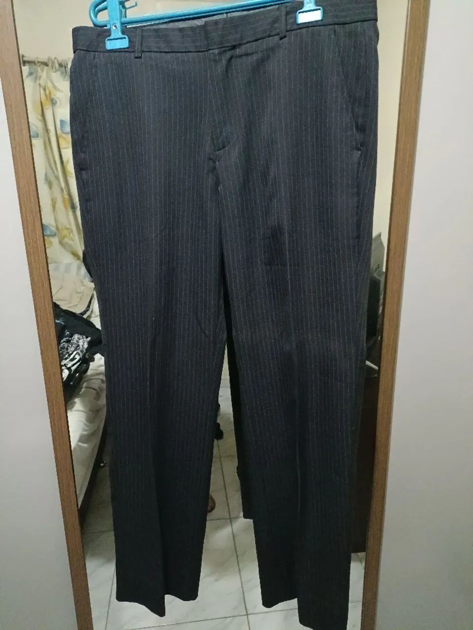 Calça Alfaiataria Di'Rhawel 44 risca de giz