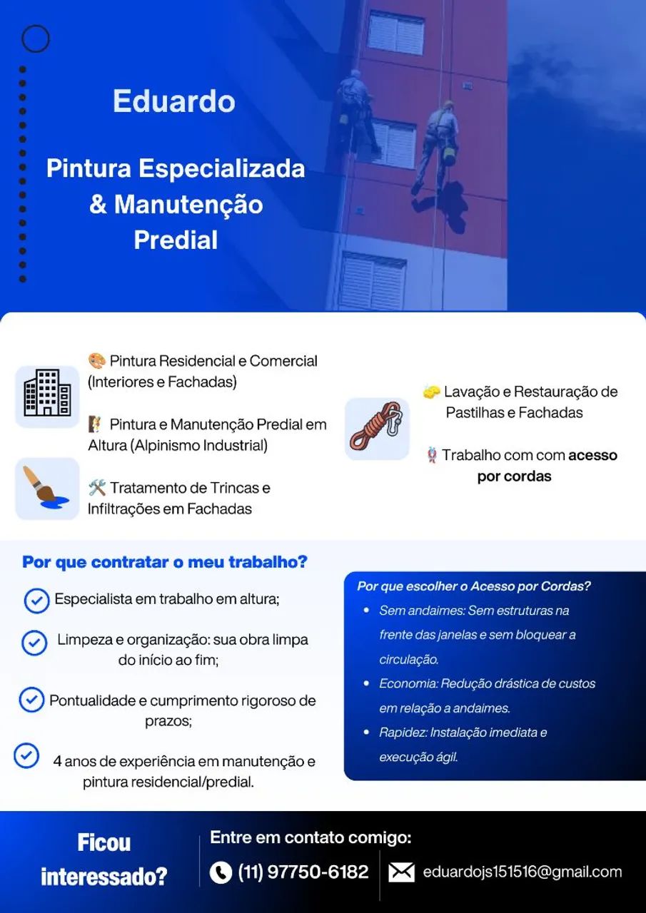 Pintura e manutenção residencial, predial e comercial