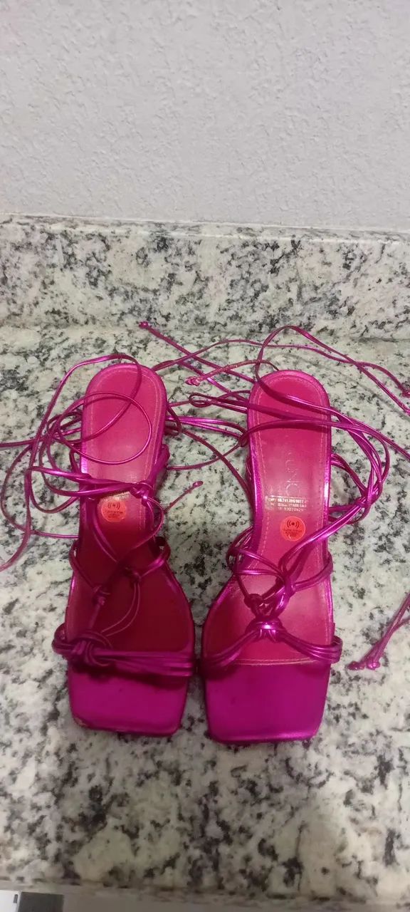 SANDÁLIA PINK VIA UNO POUCO USADA - Foto 3