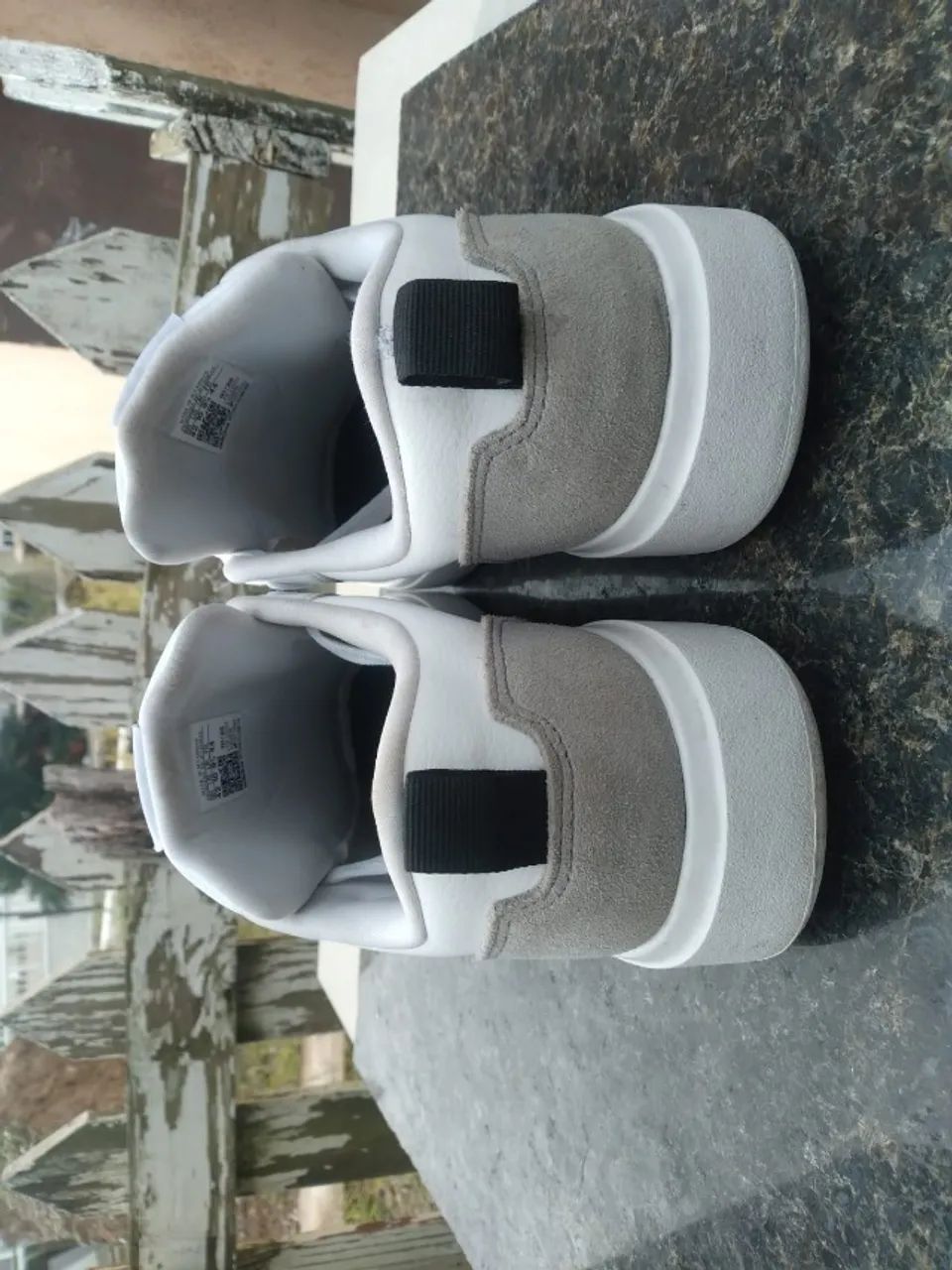 Tênis Adidas Branco Couro/Camurça  - Foto 4